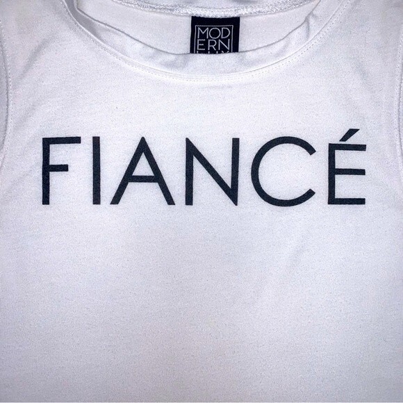 FIANCÉ White Tank Top Women’s Small Soft Spring Summer Shirt Modern Lux Blouse - Picture 5 of 7